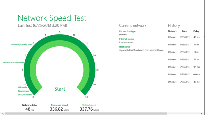 Network Speed Test App for Windows 10