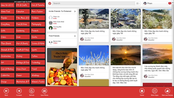 Pinterest Explorer App for Windows 10