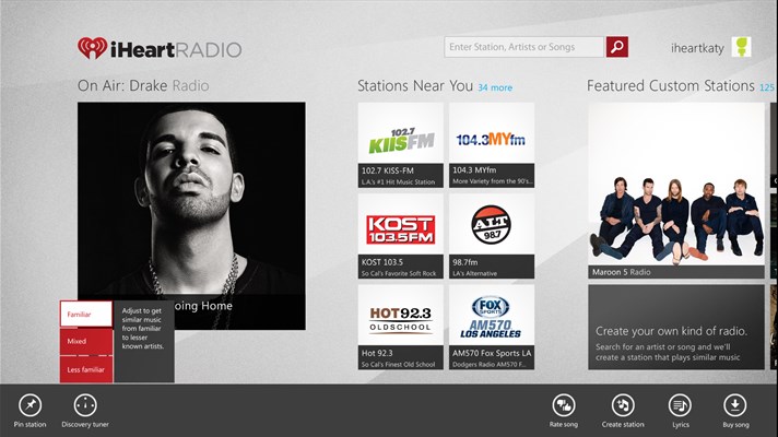 iHeartRadio App for Windows 10